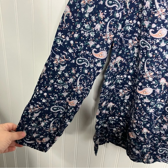 Lucky Brand Top Small Floral Multicolor Casual Summer Fall Women’s Peasant Boho - Picture 4 of 8